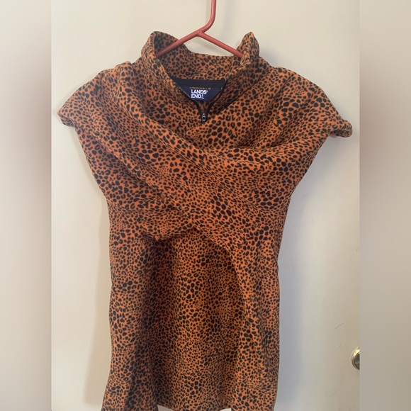 Animal print Lands’ End pullover fleece - Picture 4 of 5